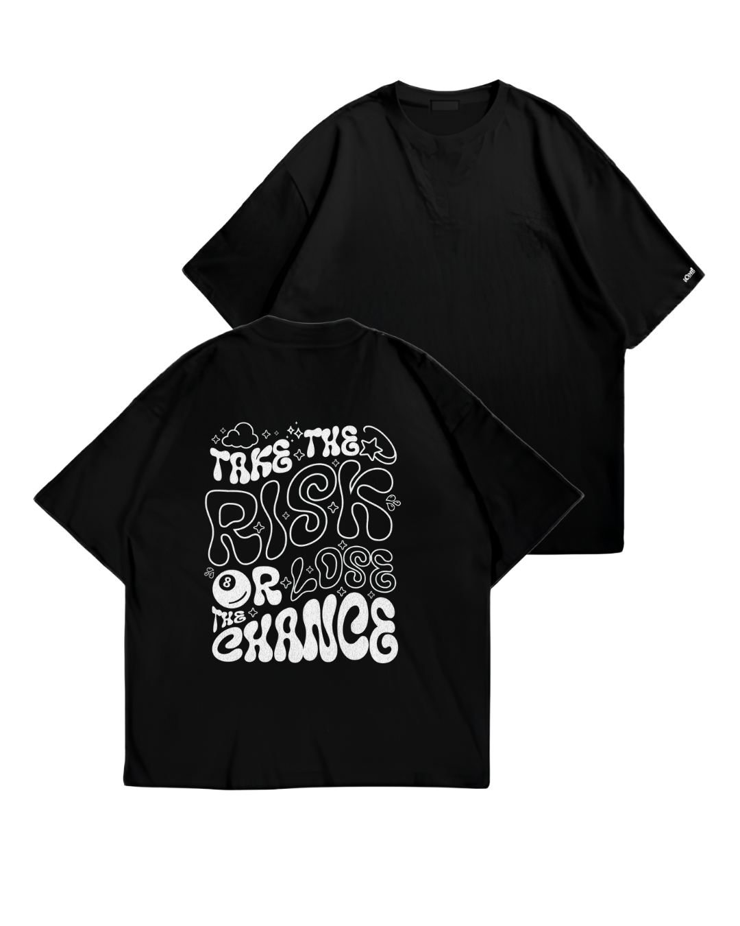 RISK - Oversize Baskılı Unisex T-shirt