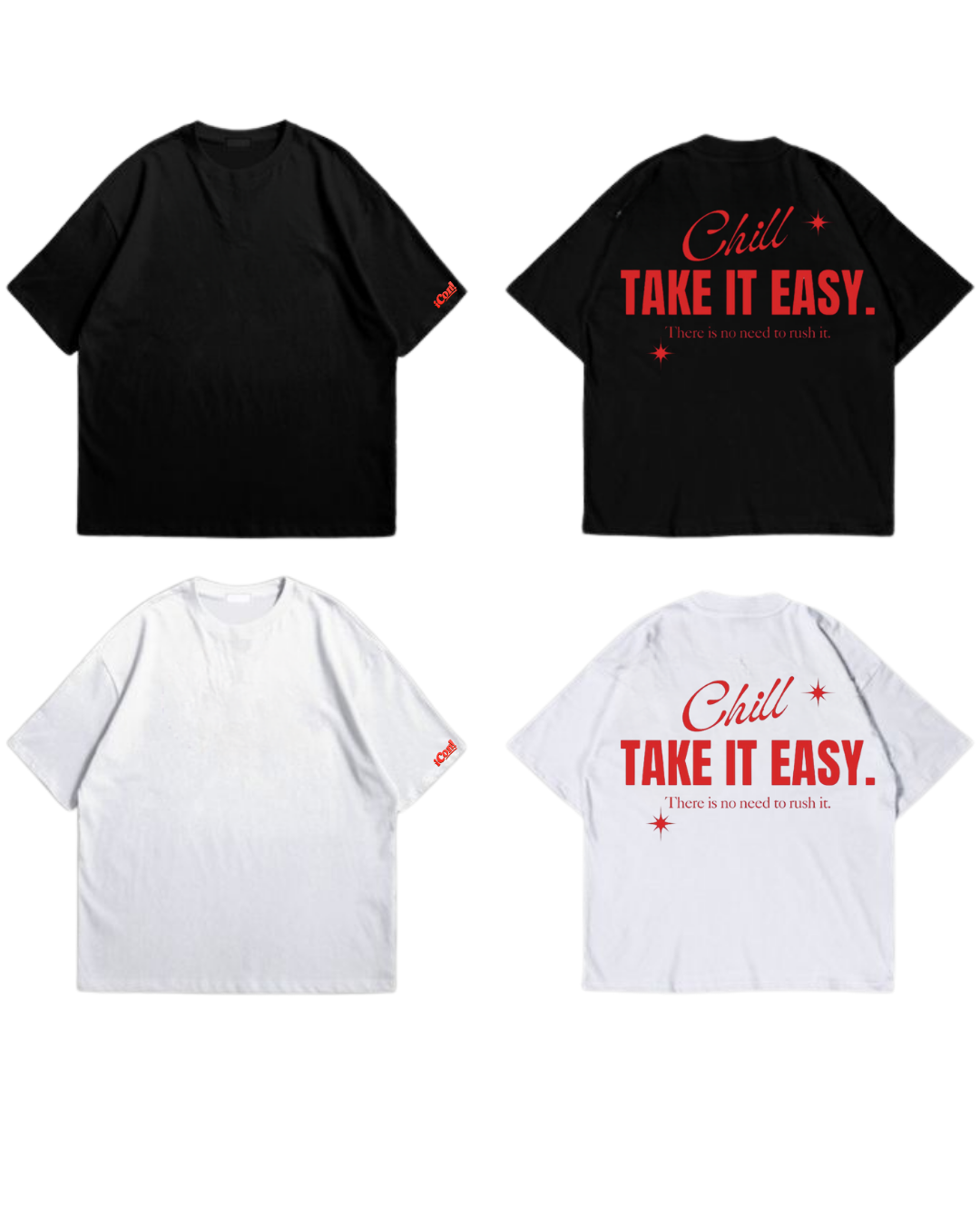 TAKE IT EASY - Oversize Baskılı Unisex T-shirt