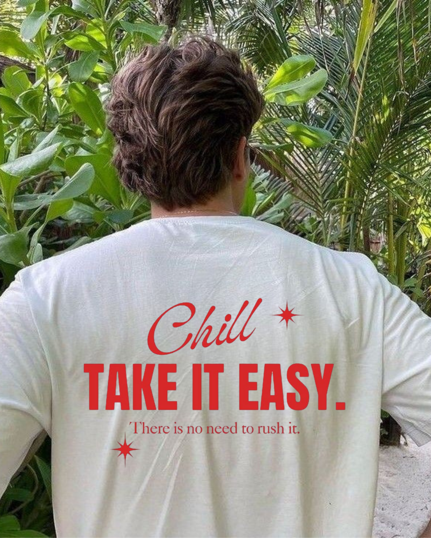 TAKE IT EASY - Oversize Baskılı Unisex T-shirt