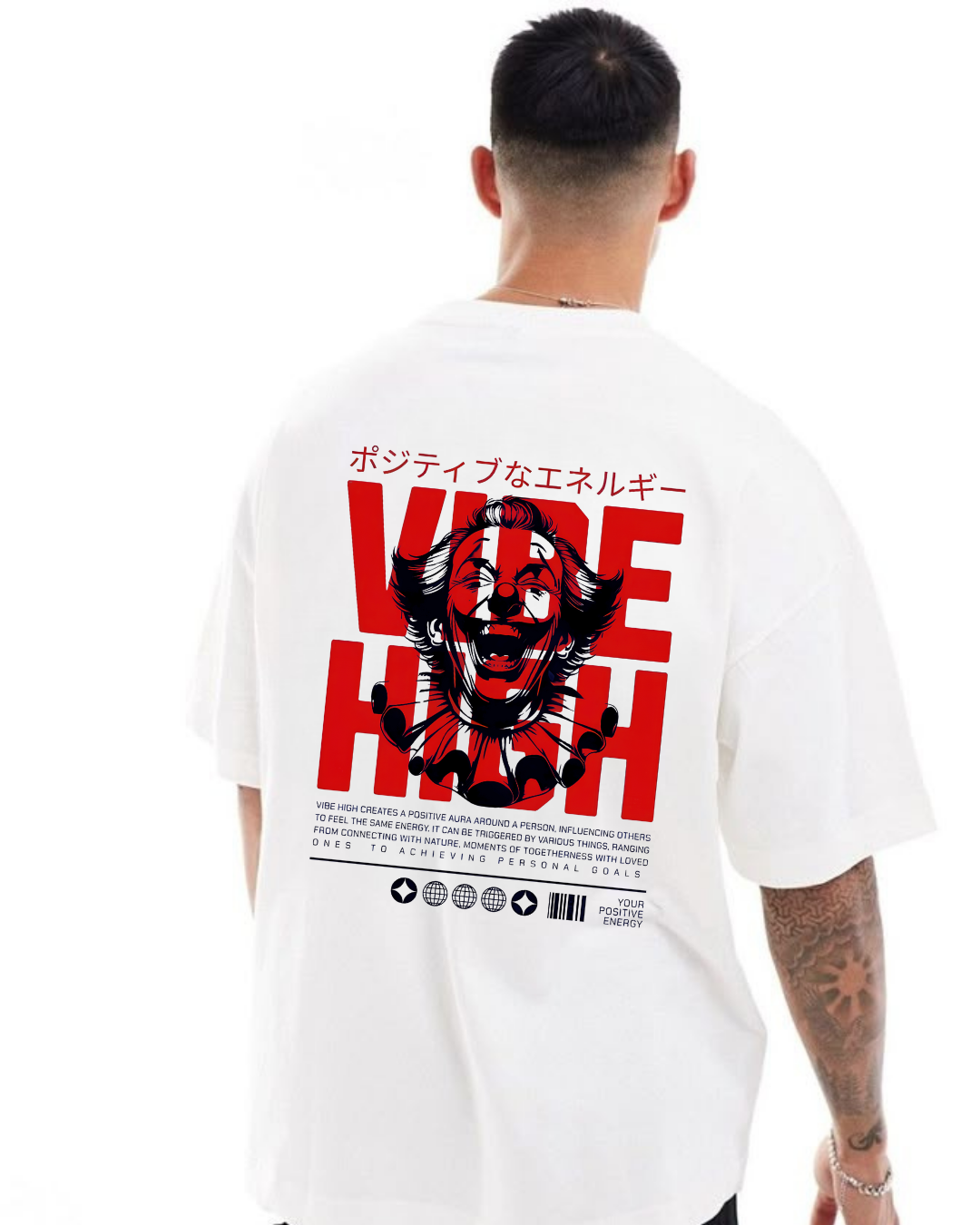 VIBE HIGH- Overise Baskılı Unisex T-shirt
