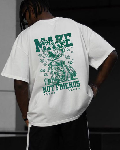 MAKE MONEY - Oversize Baskılı Unisex T-shirt
