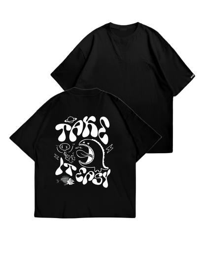 EASY - Oversize Baskılı Unisex T-shirt