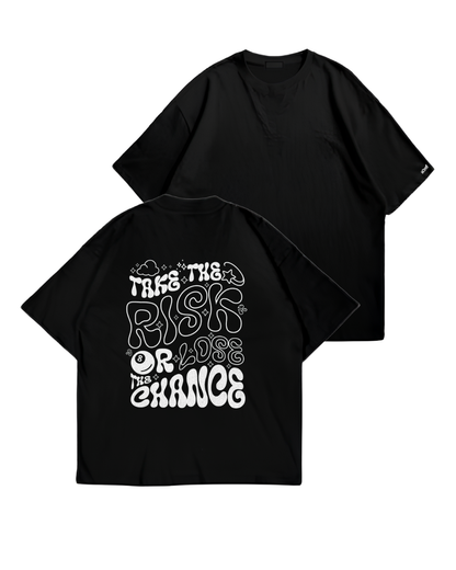 RISK - Oversize Baskılı Unisex T-shirt