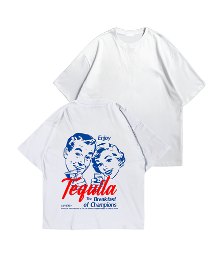 TEQUILA - Oversize Baskılı Unisex T-shirt