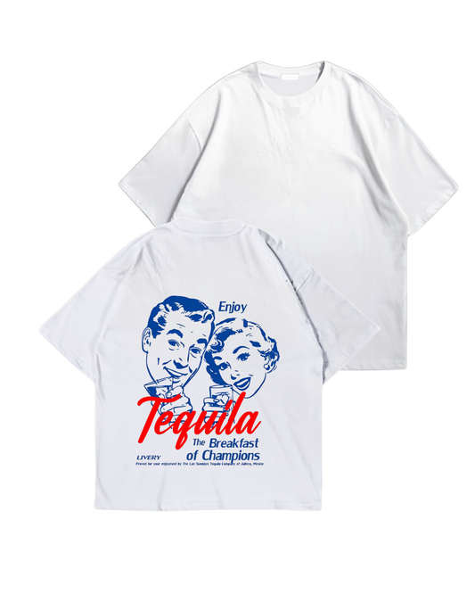 TEQUILA - Oversize Baskılı Unisex T-shirt