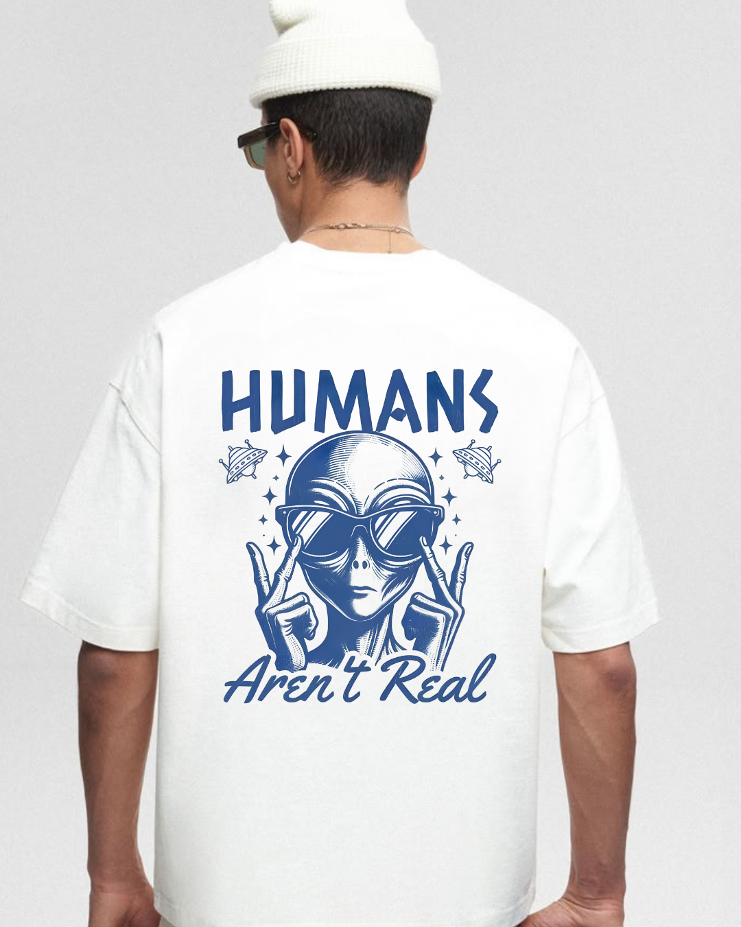 ALLIEN - Oversize Baskılı Unisex T-shirt