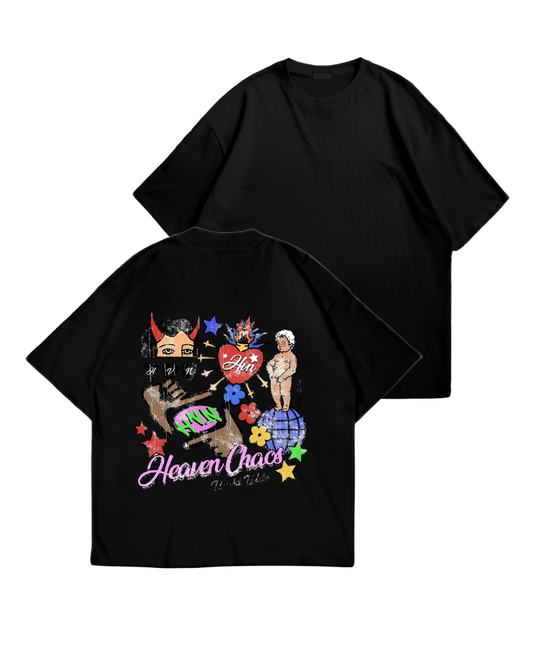HEAVEN - Oversize Baskılı Unisex T-shirt