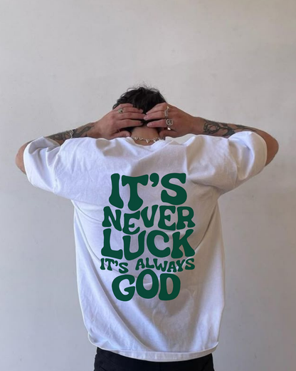 ALWAYS GOD - Oversize Baskılı Unisex T-shirt
