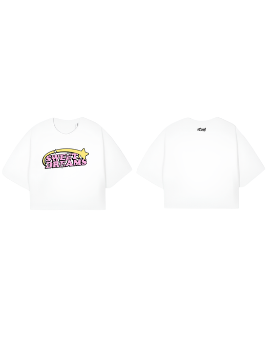 SWEET DREAMS - Oversize Baskılı Crop