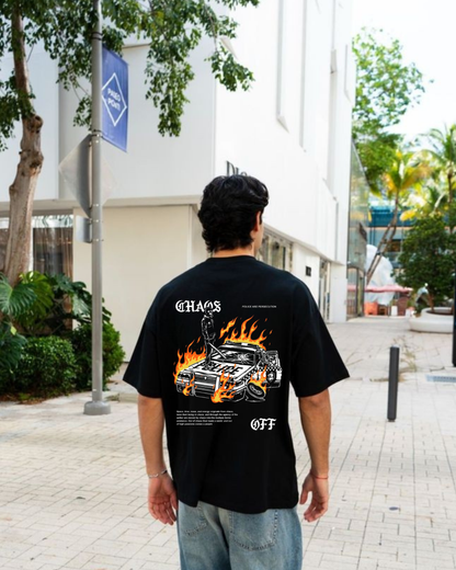 CHAOS - Oversize Baskılı Unisex T-shirt